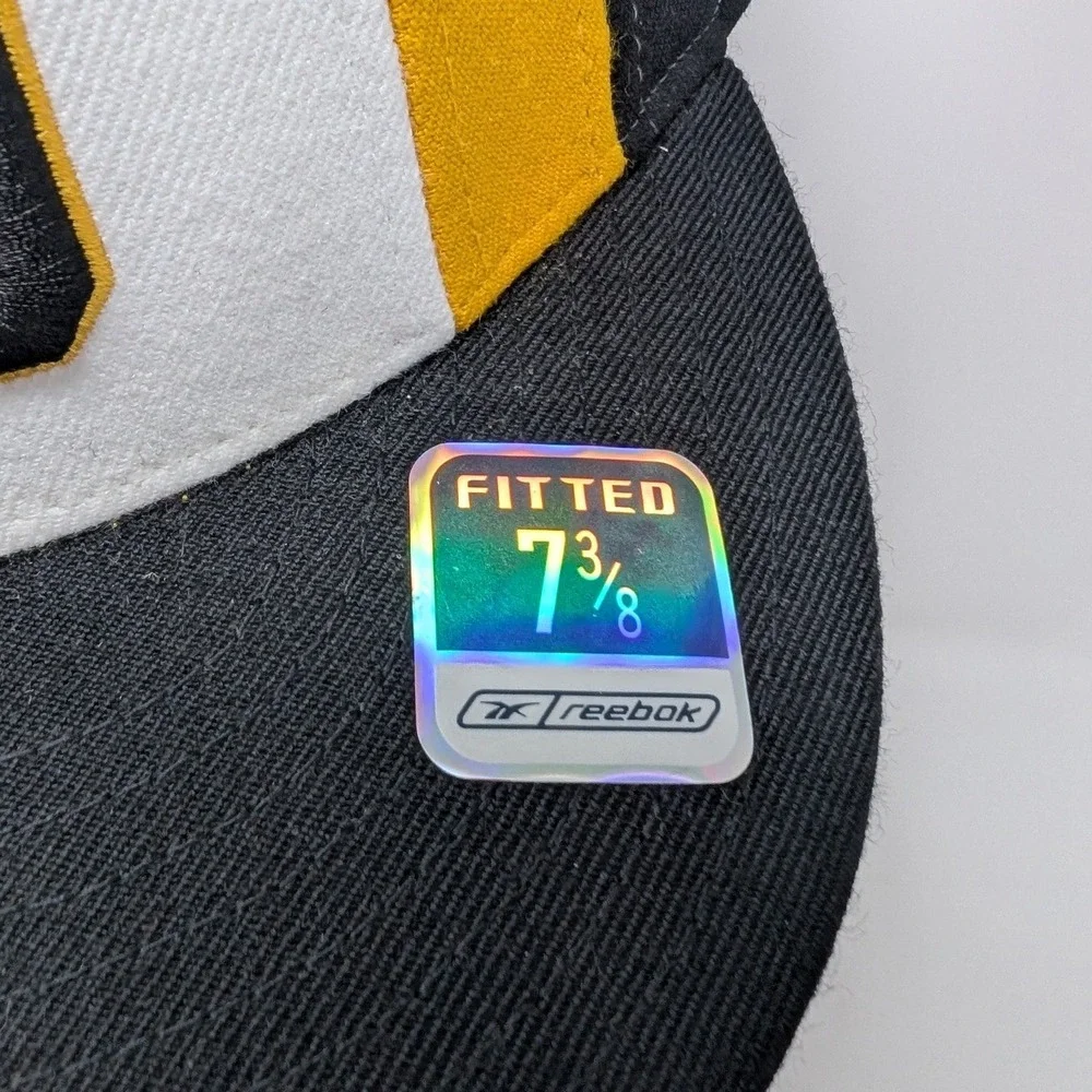 Reebok NWT Authentic Steelers Burress 80 Fitted Hat 7 3/8 Wool Flat Brim